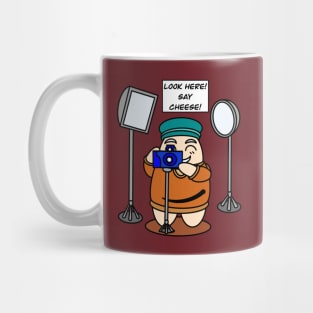 Look here! Say cheese! colour Mug